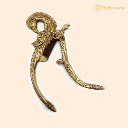 Handcrafted Brass Sarota Nut Cutter – Traditional Peetal Supari Cutter, Antique Pitala Betel Nutcracker for Home Décor &amp; Gifting 7 Inch 1
