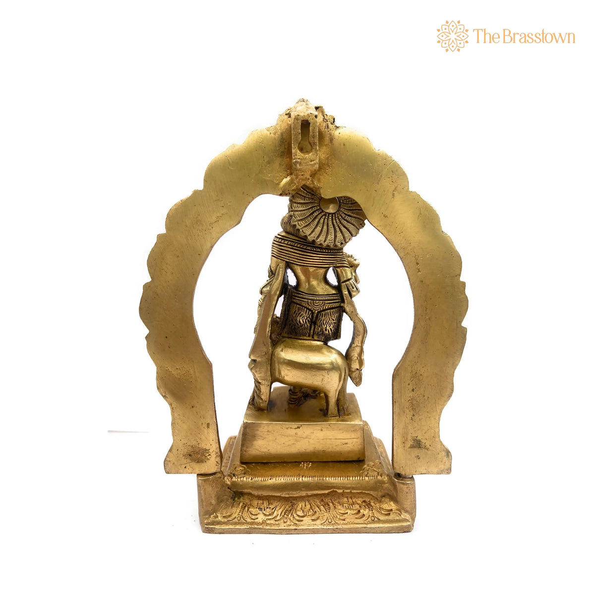 Brass Krishna Idol – Handcrafted Gopal Murti, Radha-Krishna Vigraham, Balakrishna Statue, Home &amp; Temple Décor, Pooja Brass Idol 8 Inch 4