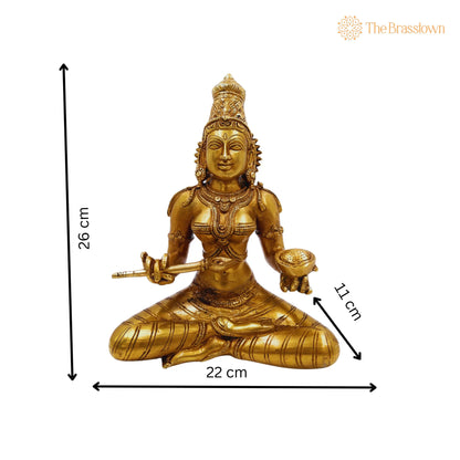 Brass Annapurna Devi Idol – Temple, Home Décor &amp; Gift, Handcrafted Pittal Statue 10.5 Inch 4