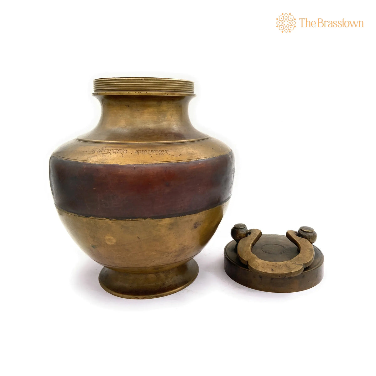 Brass Antiques Kamandal – Handcrafted Brass Stoup, Gangajali With 2 Litre Capacity for Puja Rituals &amp; Home Mandir 10.5 Inch 3