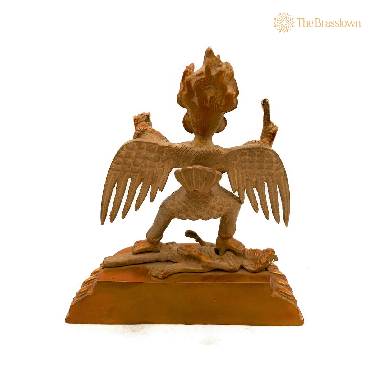 Handcrafted Brass Garuda Vahana Idol – Vishnu Vahana Suparna Pakshiraja Statue for Pooja, Home Temple &amp; Décor 7 Inch 2