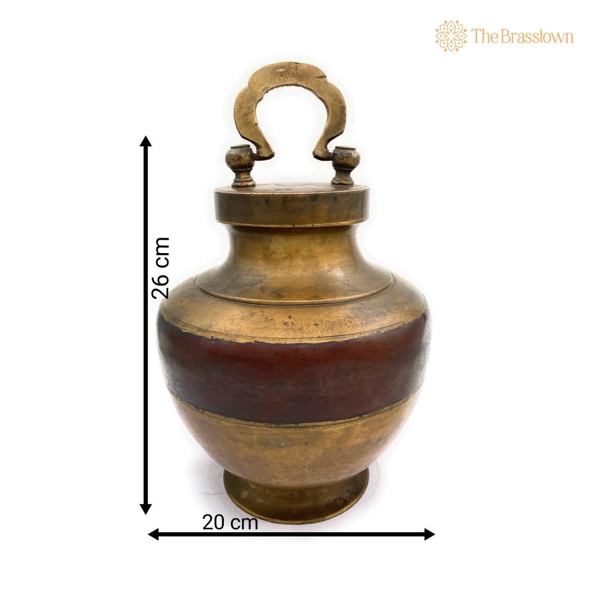 Brass Antiques Kamandal – Handcrafted Brass Stoup, Gangajali With 2 Litre Capacity for Puja Rituals &amp; Home Mandir 10.5 Inch 4