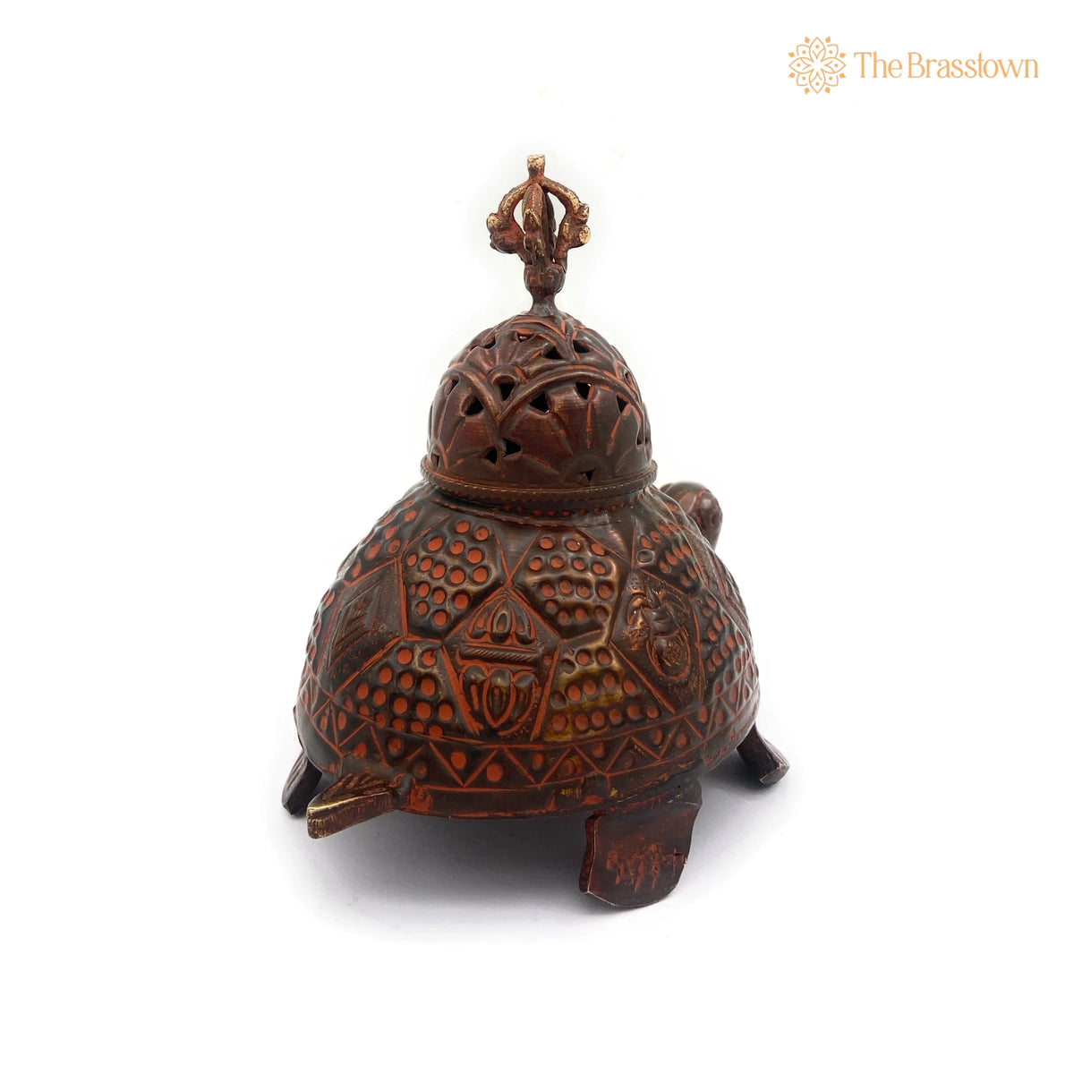 Brass Dhoop Dani Idol – Handcrafted Peetal Sambrani Burner, Pital Agarbatti Stand for Pooja, Traditional Pittal Dhoop Holder Murti 6 Inch 2