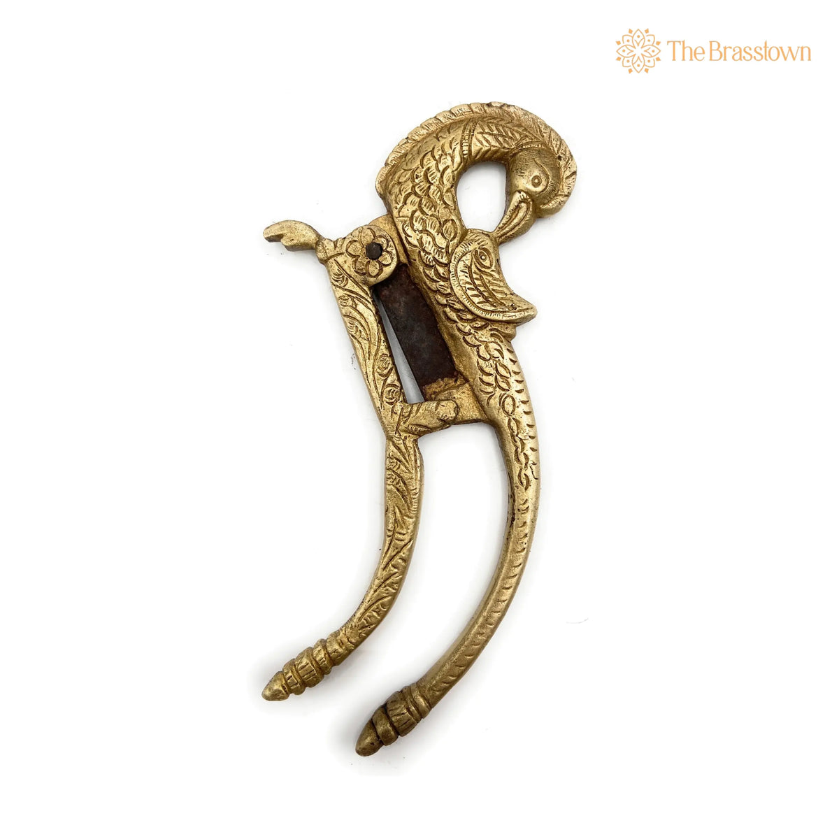 Handcrafted Brass Sarota Nut Cutter – Traditional Peetal Supari Cutter, Antique Pitala Betel Nutcracker for Home Décor &amp; Gifting 7 Inch 3