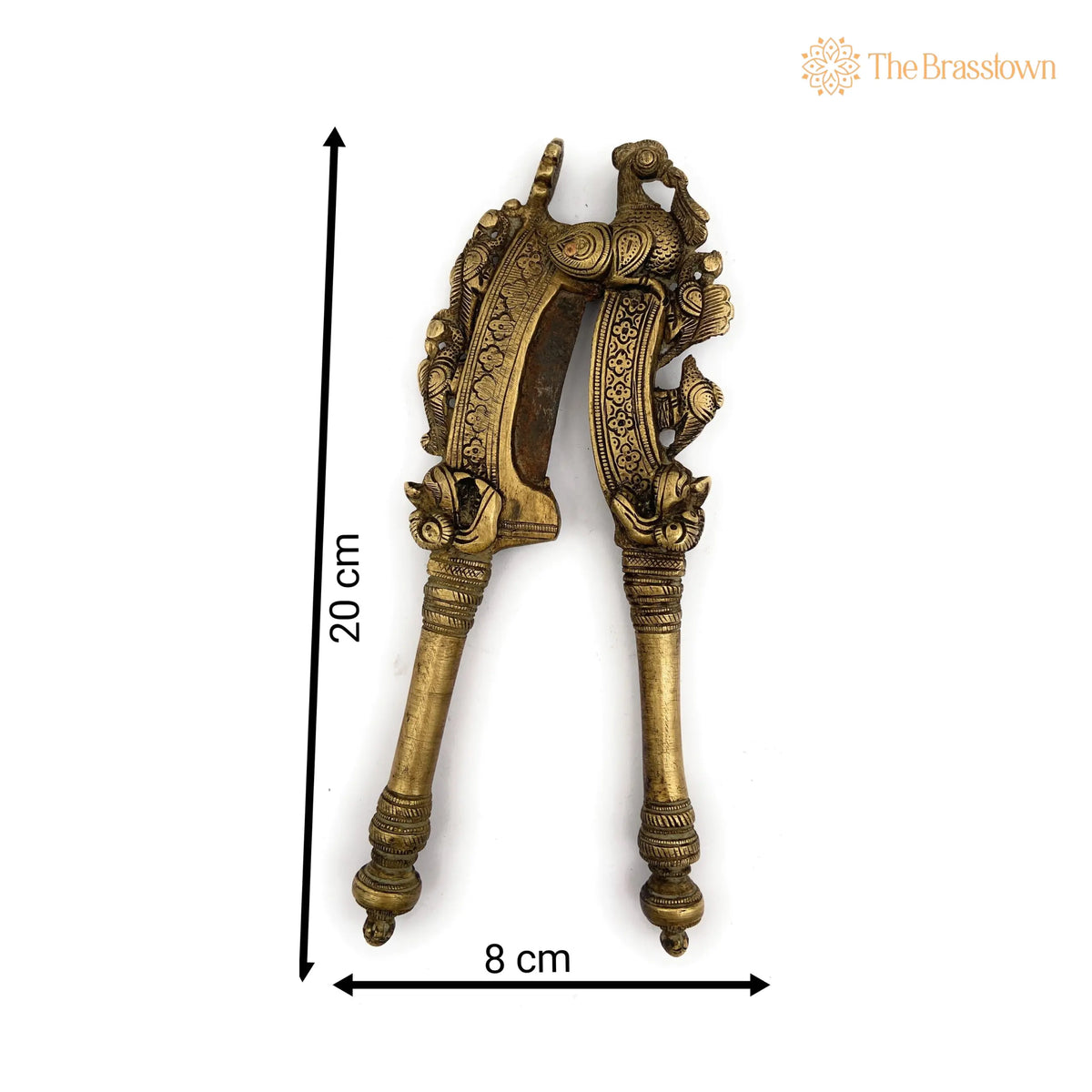 Brass Antique Nut Cutter Sarota Beetel Betel Nut Cutter – Handcrafted Traditional Showpiece for Home Décor &amp; Gifting 8 Inch 3