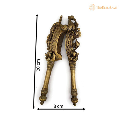 Brass Antique Nut Cutter Sarota Beetel Betel Nut Cutter – Handcrafted Traditional Showpiece for Home Décor &amp; Gifting 8 Inch 3