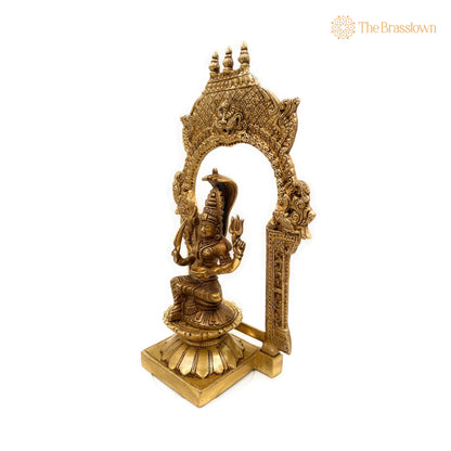 Brass Mariamman Idol – Handcrafted Mariyamma Vigraham, Samayapuram Muthu Mariamman Statue, Renuka Yellamma Devi Murti 12 Inch 5
