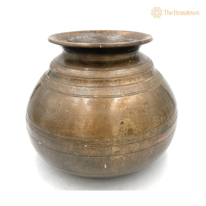 Brass Antique Lota – Handcrafted Loota, Chambu, Lotiya, Water Kamandal for Home Décor, Puja &amp; Gifting 7 Inch 2