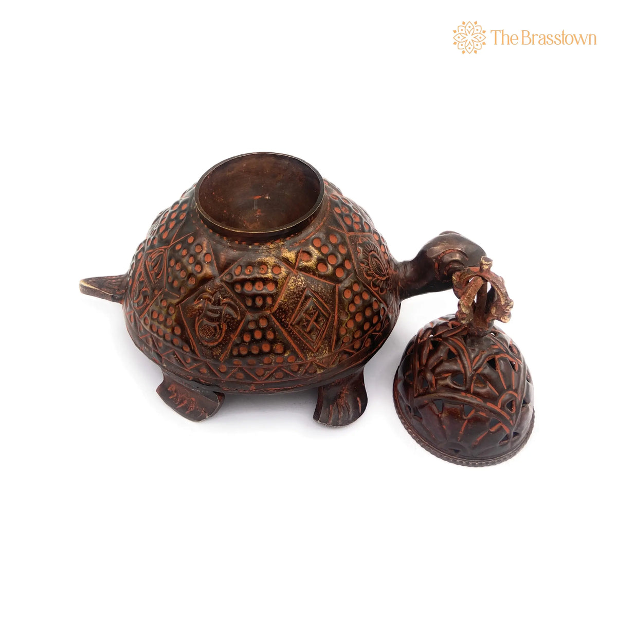 Brass Dhoop Dani Idol – Handcrafted Peetal Sambrani Burner, Pital Agarbatti Stand for Pooja, Traditional Pittal Dhoop Holder Murti 6 Inch 3