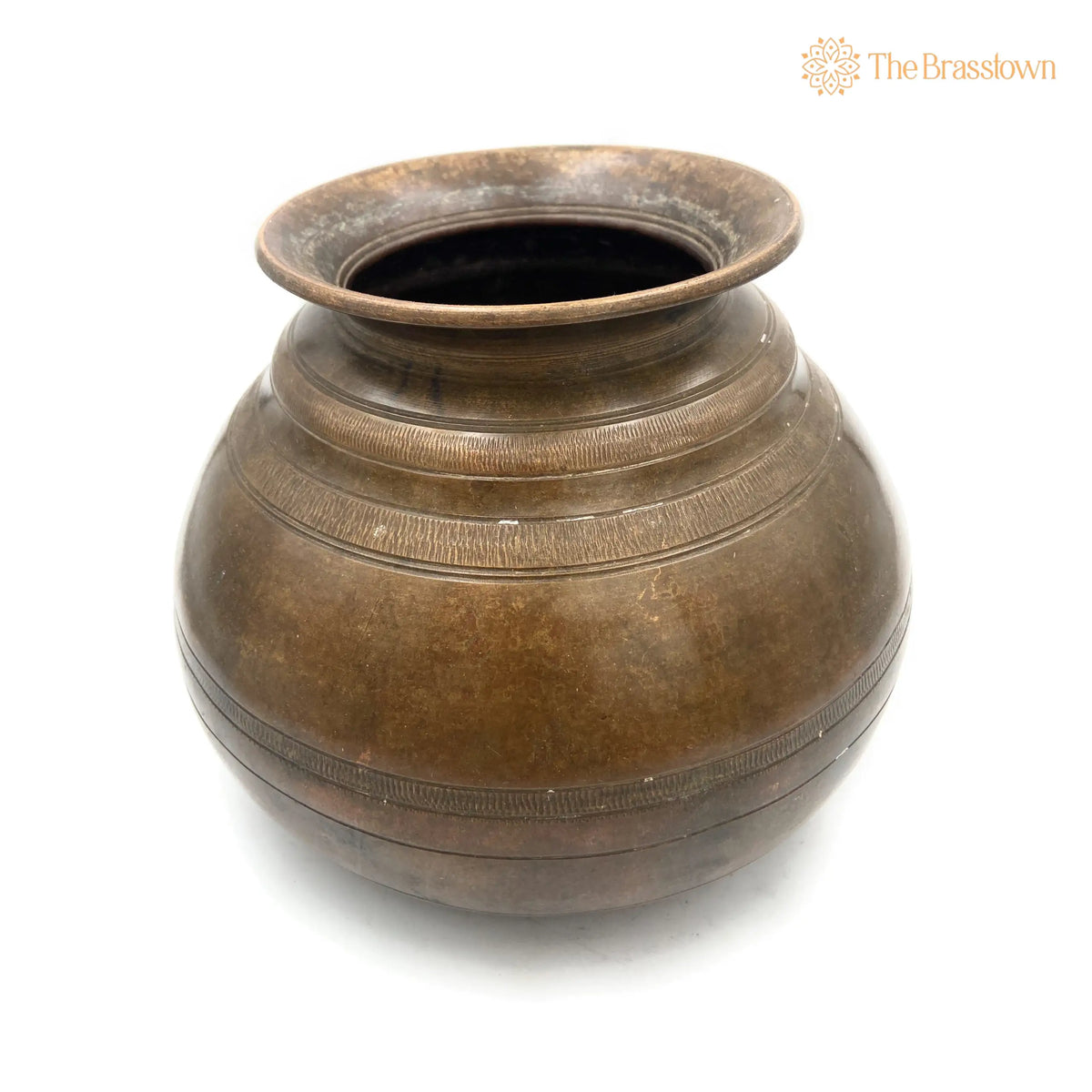 Brass Antique Lota – Handcrafted Loota, Chambu, Lotiya, Water Kamandal for Home Décor, Puja &amp; Gifting 7 Inch 4