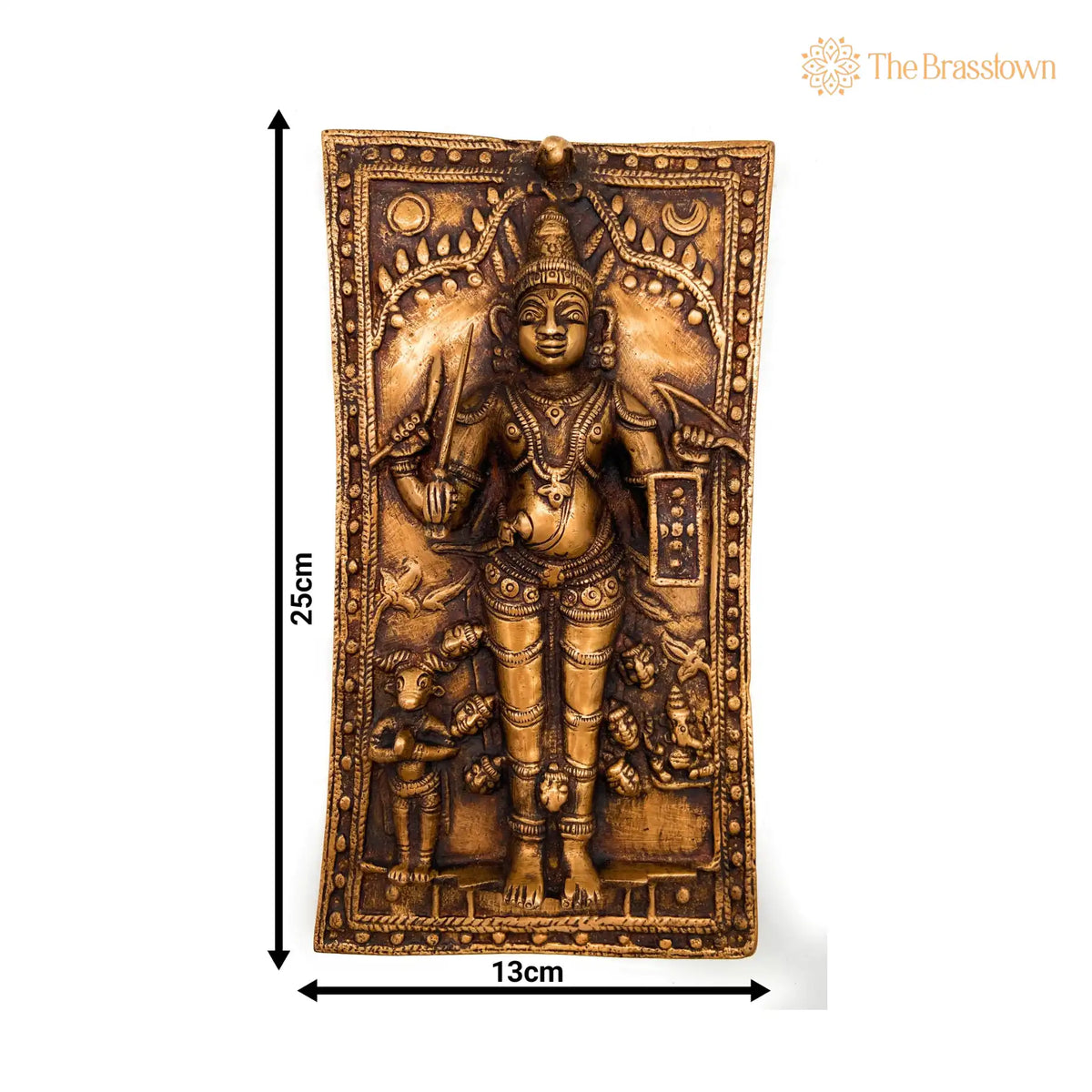 Brass Veerbhadra Murti – Veerabhadreshwara Idol, Veerbhadra Statue for Pooja, Temple &amp; Home Décor, Handcrafted Sculpture 10 Inch 3