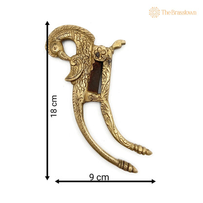 Handcrafted Brass Sarota Nut Cutter – Traditional Peetal Supari Cutter, Antique Pitala Betel Nutcracker for Home Décor &amp; Gifting 7 Inch 4